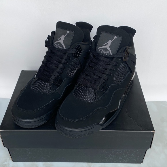 Other - Brand New Retro 4 ‘Black Cat ‘ Men’s Black Athletic Sneakers